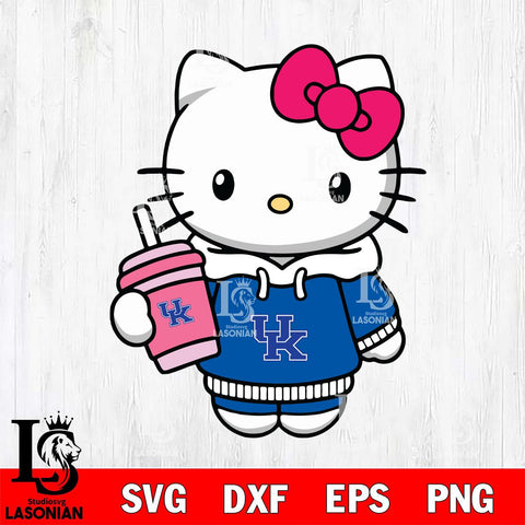 Kentucky Wildcats Pretty Hello Kitty Svg Eps Dxf Png File, Digital Download, Instant Download