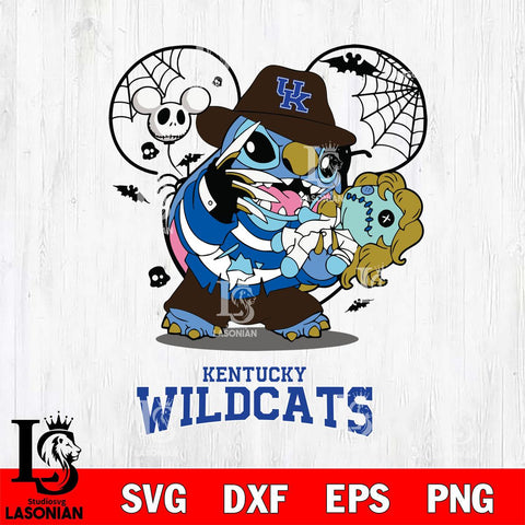 Kentucky Wildcats Stitch Freddy Krueger Halloween Svg Eps Dxf Png File, Digital Download, Instant Download