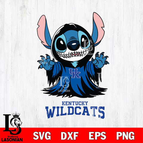 Kentucky Wildcats Stitch Ghost Svg Eps Dxf Png File, NCAA svg, Digital Download, Instant Download