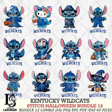 Kentucky Wildcats Stitch Horror Bundle 12 SVG Svg Eps Dxf Png File, NCAA svg, Digital Download, Instant Download