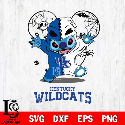 Kentucky Wildcats Stitch Horror Halloween 2 Svg Eps Dxf Png File, Digital Download, Instant Download