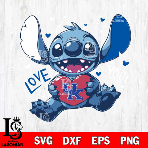 Kentucky Wildcats Stitch Love Svg Eps Dxf Png File, NCAA svg, Digital Download, Instant Download
