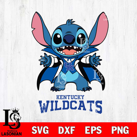 Kentucky Wildcats Stitch Vampire halloween Svg Eps Dxf Png File, NCAA svg, Digital Download, Instant Download