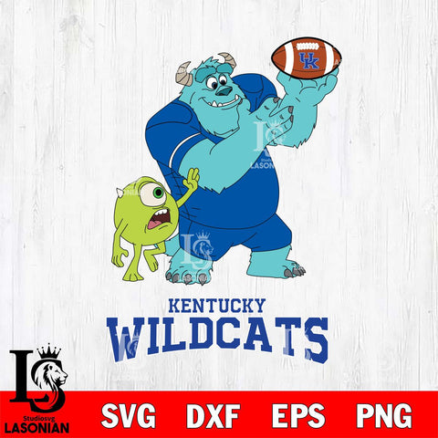 Kentucky Wildcats Sully & Mike Football Cricut,Christmas SVG DXF EPS PNG FILE, NCAA Digital Download,Instant Download, Silhouette