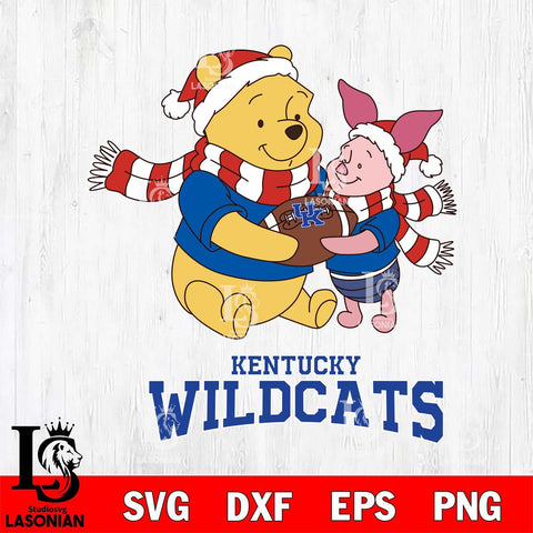 Kentucky Wildcats Winnie the Pooh & Piglet Football Cricut,Christmas SVG DXF EPS PNG FILE, NCAA Digital Download,Instant Download, Silhouette