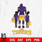 LSU Tigers 3 Father and son Rugby SVG DXF EPS PNG FILE,NCAA SVG, Father day Digital Download,Instant Download, Silhouette