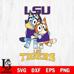 LSU Tigers Bluey & Bingo 3 Svg Eps Dxf Png File, NCAA svg, Digital Download, Instant Download