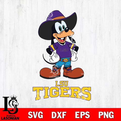 LSU Tigers Goofy Cowboy Sport SVG DXF EPS PNG FILE,NCAA svg ,Football Digital Download,Instant Download, Silhouette