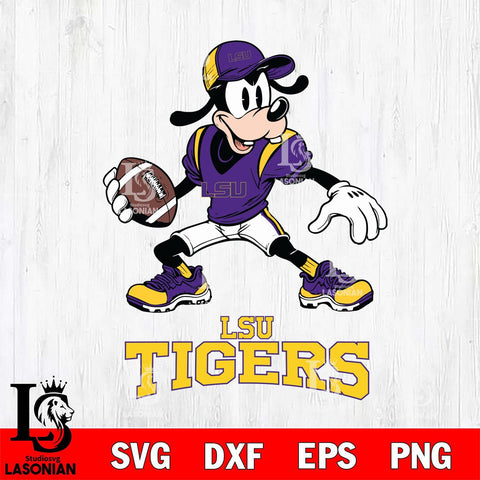 LSU Tigers Goofy Disney, Svg Eps Dxf Png File, Digital Download