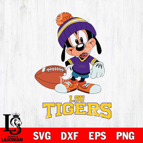 LSU Tigers Goofy Football SVG DXF EPS PNG FILE,NCAA svg ,Football Digital Download,Instant Download, Silhouette