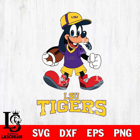 LSU Tigers Goofy Football Player SVG DXF EPS PNG FILE,NCAA svg ,Football Digital Download,Instant Download, Silhouette