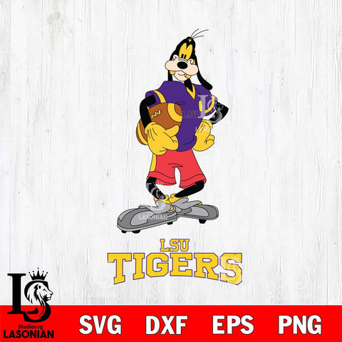 LSU Tigers Goofy Player SVG DXF EPS PNG FILE,NCAA svg ,Football Digital Download,Instant Download, Silhouette