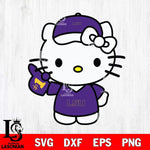 LSU Tigers Hello Kitty sport 5 Svg Eps Dxf Png File, NCAA svg, Digital Download, Instant Download