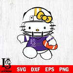 LSU Tigers Hello Kitty sport 8 Svg Eps Dxf Png File, NCAA svg, Digital Download, Instant Download