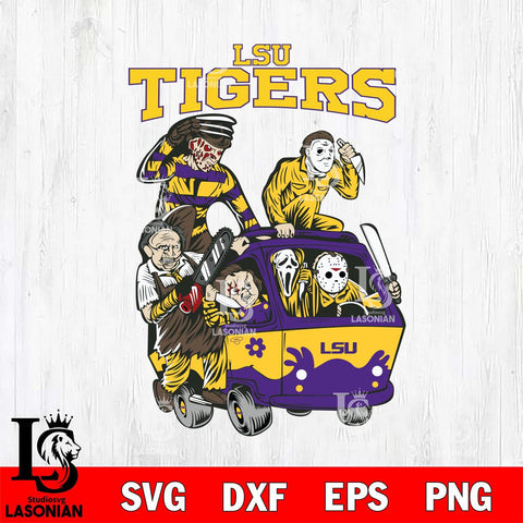 LSU Tigers Jason Voorhees Horror 10 Svg Eps Dxf Png File, NCAA svg, Digital Download, Instant Download