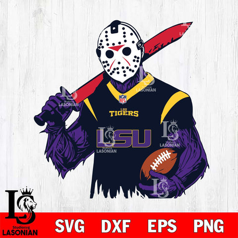 LSU Tigers Jason Voorhees Horror 11 Svg Eps Dxf Png File, NCAA svg, Digital Download, Instant Download