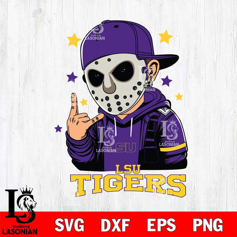 LSU Tigers Jason Voorhees Horror 9 Svg Eps Dxf Png File, NCAA svg, Digital Download, Instant Download