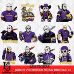 LSU Tigers Jason Voorhees Horror Bundle 12 SVG Eps Dxf Png File, bundle NCAA svg, Digital Download, Instant Download