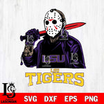 LSU Tigers Jason Voorhees Horror Halloween Svg Eps Dxf Png File, NCAA svg, Digital Download, Instant Download