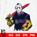 LSU Tigers Jason Voorhees Horror Halloween 2 Svg Eps Dxf Png File, NCAA svg, Digital Download, Instant Download