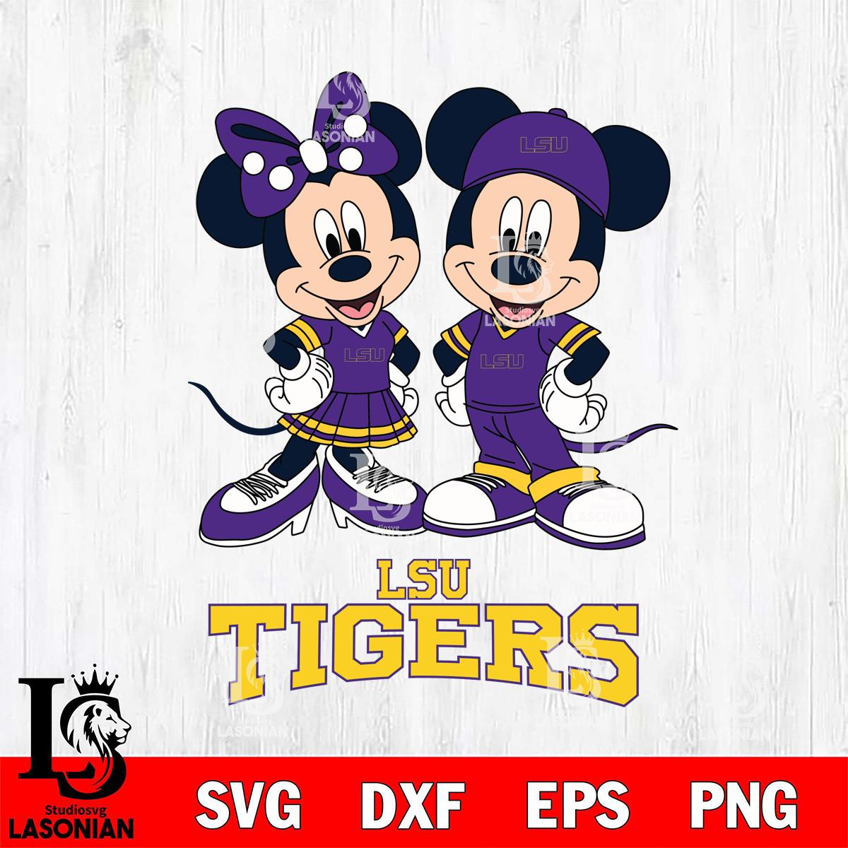 LSU Tigers Mickey Minnie Mouse rugby ball – lasoniansvg