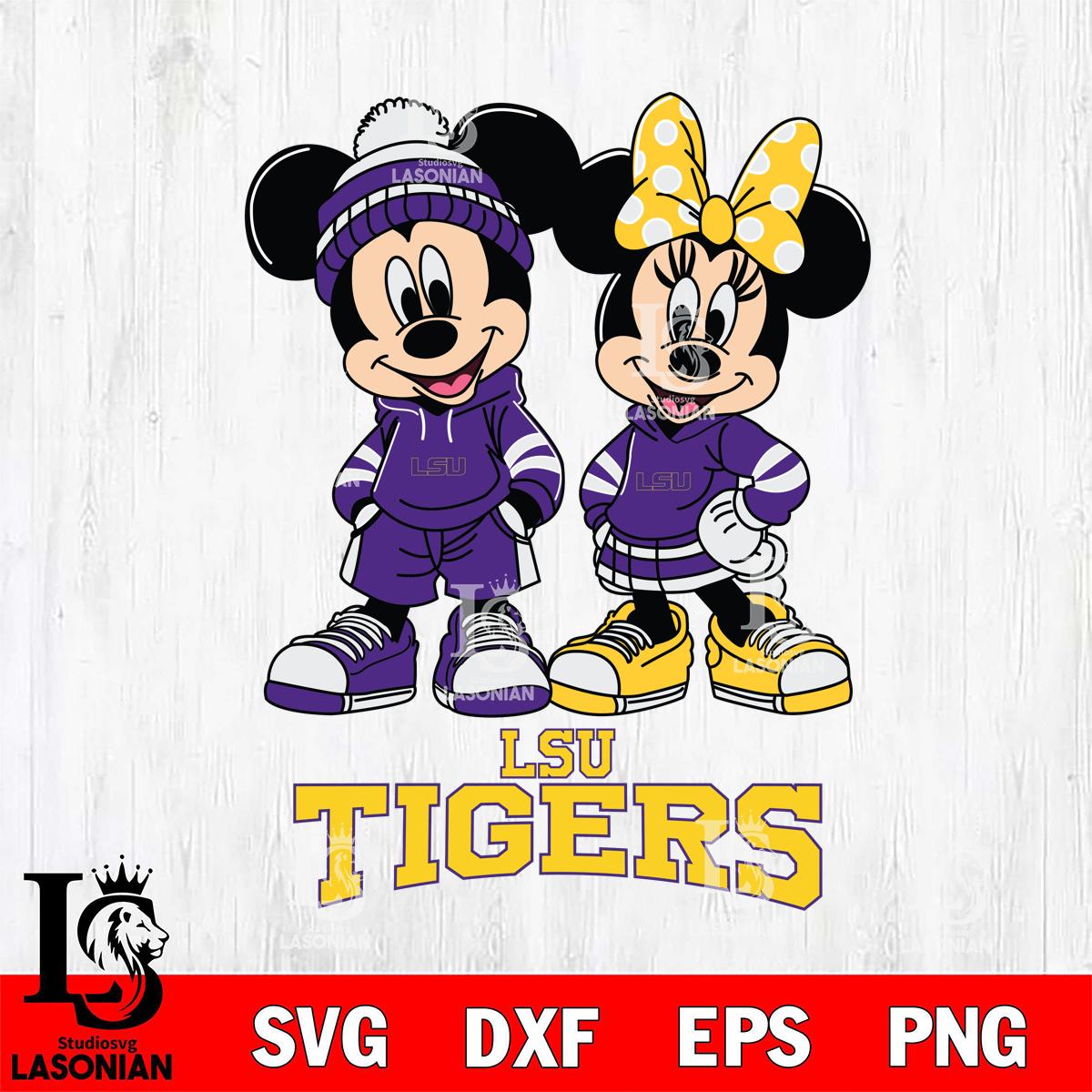 LSU Tigers Mickey Minnie Rugby Hoodie – lasoniansvg