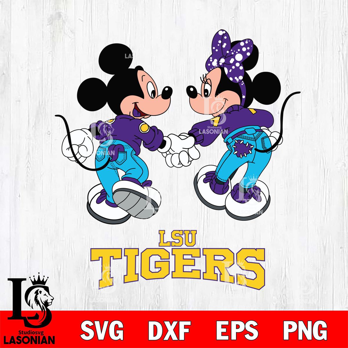 LSU Tigers Mickey Minnie Valentine Rugby – lasoniansvg