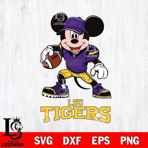 LSU Tigers Mikey Mouse Disney, Svg Eps Dxf Png File, Digital Download