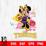 LSU Tigers Minnie Mouse Sport SVG DXF EPS PNG FILE, NCAA File Cut,Digital Download,Instant Download