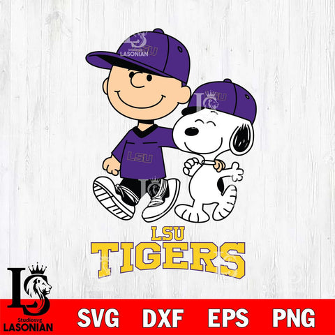 LSU Tigers Peanuts Snoopy Friends SVG DXF EPS PNG FILE,Snoopy File Cut, NCAA Digital Download,Instant Download,Christmas Silhouette