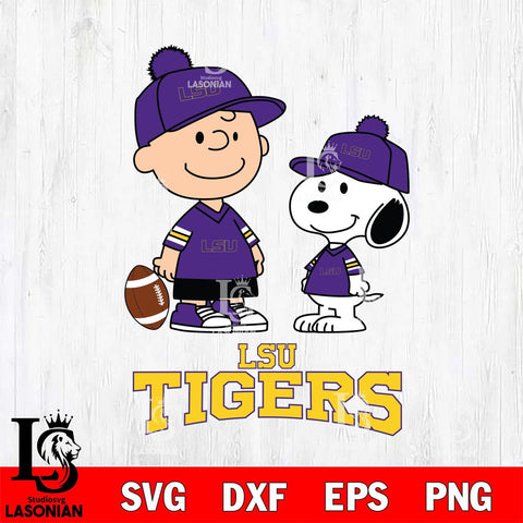 LSU Tigers Peanuts Snoopy Friends Football SVG DXF EPS PNG FILE,Snoopy File Cut, NCAA Digital Download,Instant Download,Christmas Silhouette