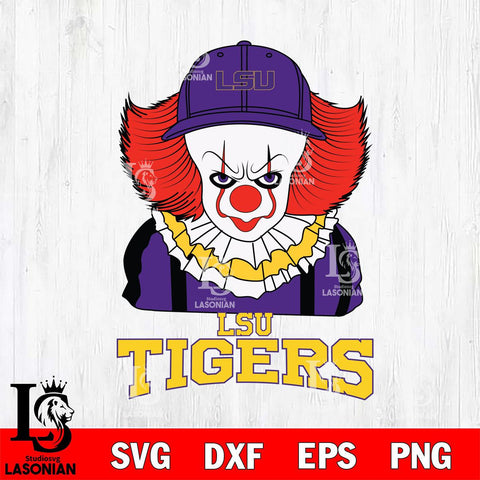 LSU Tigers Pennywise Horror Sport 10 Svg Eps Dxf Png File, Digital Download