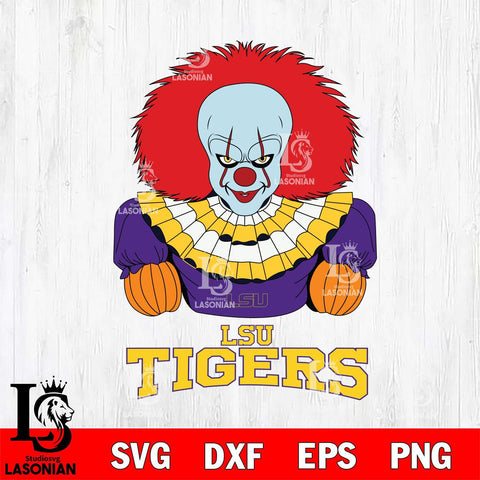 LSU Tigers Pennywise Horror Sport 3 Svg Eps Dxf Png File, Digital Download