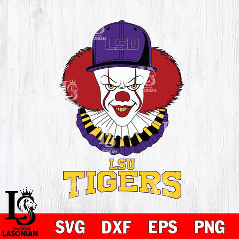 LSU Tigers Pennywise Horror Sport 4 Svg Eps Dxf Png File, Digital Download