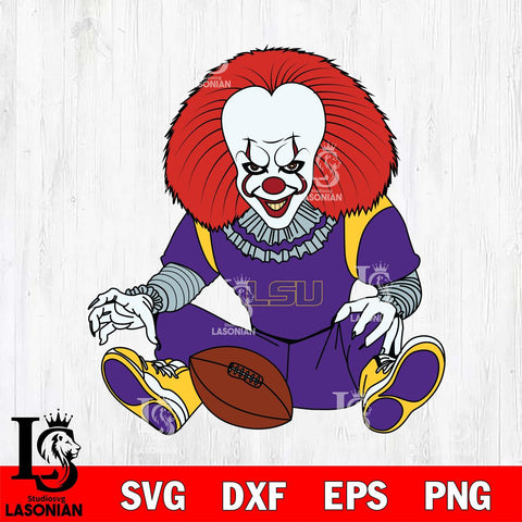 LSU Tigers Pennywise Horror Sport 6 Svg Eps Dxf Png File, Digital Download