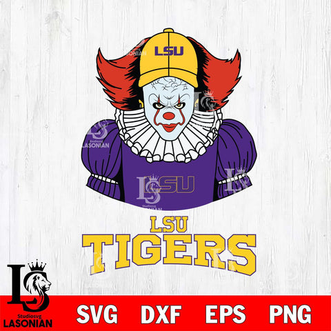 LSU Tigers Pennywise Horror Sport 7 Svg Eps Dxf Png File, Digital Download