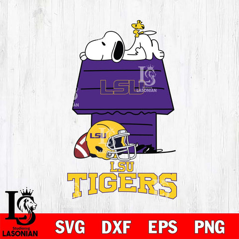 LSU Tigers Snoopy Chill Football SVG DXF EPS PNG FILE,Snoopy File Cut, NCAA Digital Download,Instant Download,Christmas Silhouette