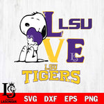 LSU Tigers Snoopy Sport 10 Svg Eps Dxf Png File, Digital Download