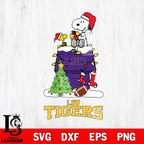 LSU Tigers Snoopy Sport 11 Svg Eps Dxf Png File, Digital Download