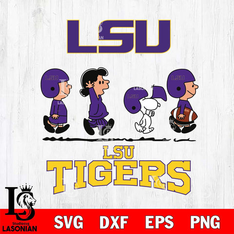 LSU Tigers Snoopy Sport 12 Svg Eps Dxf Png File, Digital Download