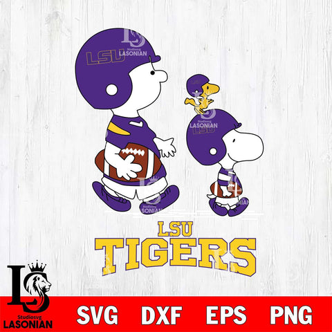 LSU Tigers Snoopy Sport Svg Eps Dxf Png File, Digital Download
