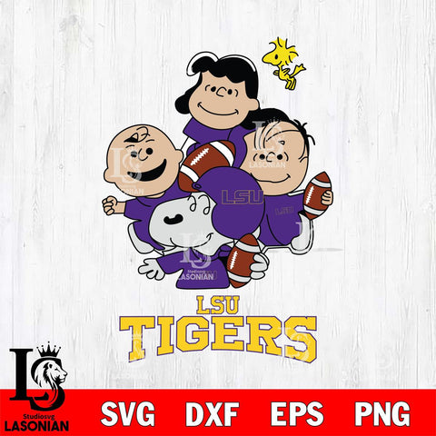 LSU Tigers Snoopy Sport 4 Svg Eps Dxf Png File, Digital Download