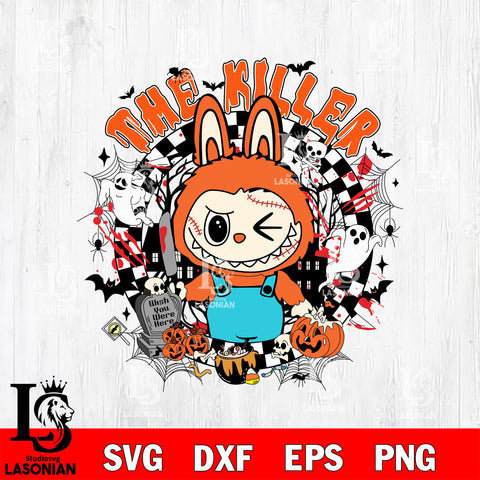 Labubu Chucky Halloween The Killer SVG DXF EPS PNG FILE, Halloween File Cut, Digital Download,Instant Download, Silhouette, Cricut