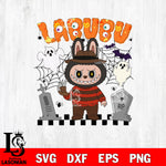 Labubu Freddy Krueger Halloween SVG DXF EPS PNG FILE, Halloween File Cut, Digital Download,Instant Download, Silhouette, Cricut