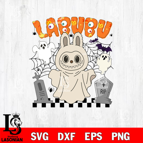 Labubu Ghost Halloween SVG DXF EPS PNG FILE, Halloween File Cut, Digital Download,Instant Download, Silhouette, Cricut