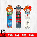 Labubu Halloween Bookmark SVG DXF EPS PNG FILE,Halloween File Cut, NCAA Digital Download,Instant Download,Christmas Silhouette