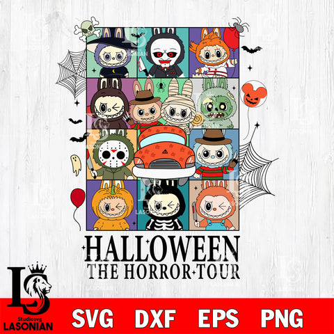 Labubu Halloween the horror tour SVG DXF EPS PNG FILE,Halloween File Cut, NCAA Digital Download,Instant Download,Christmas Silhouette