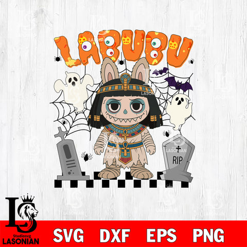 Labubu Pharaoh Halloween SVG DXF EPS PNG FILE, Halloween File Cut, Digital Download,Instant Download, Silhouette, Cricut