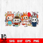 Labubu creepy horror film SVG DXF EPS PNG FILE,Halloween File Cut, NCAA Digital Download,Instant Download,Christmas Silhouette