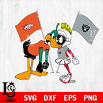 Las Vegas Raiders Marvin the Martian & Denver Broncos Duck Dodger Svg Eps Dxf Png File,Cricut svg files, Digital Download, Instant Download